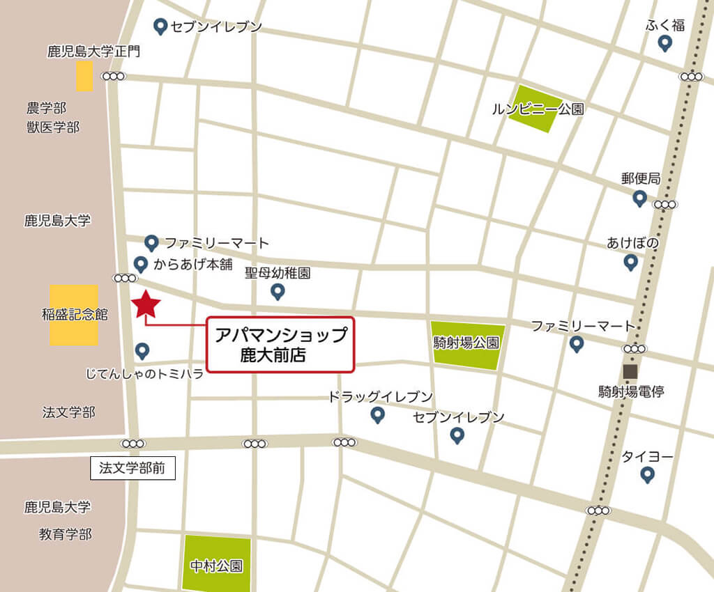 アパマンショップ鹿大前店map